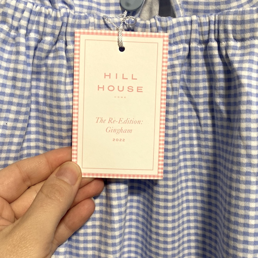 Hill House Aurora Sleep Dress Power Blue Gingham size M new with tags! - Picture 7 of 10